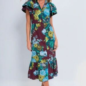 Tuckernuck Oxblood Verdant Floral Alice Dress